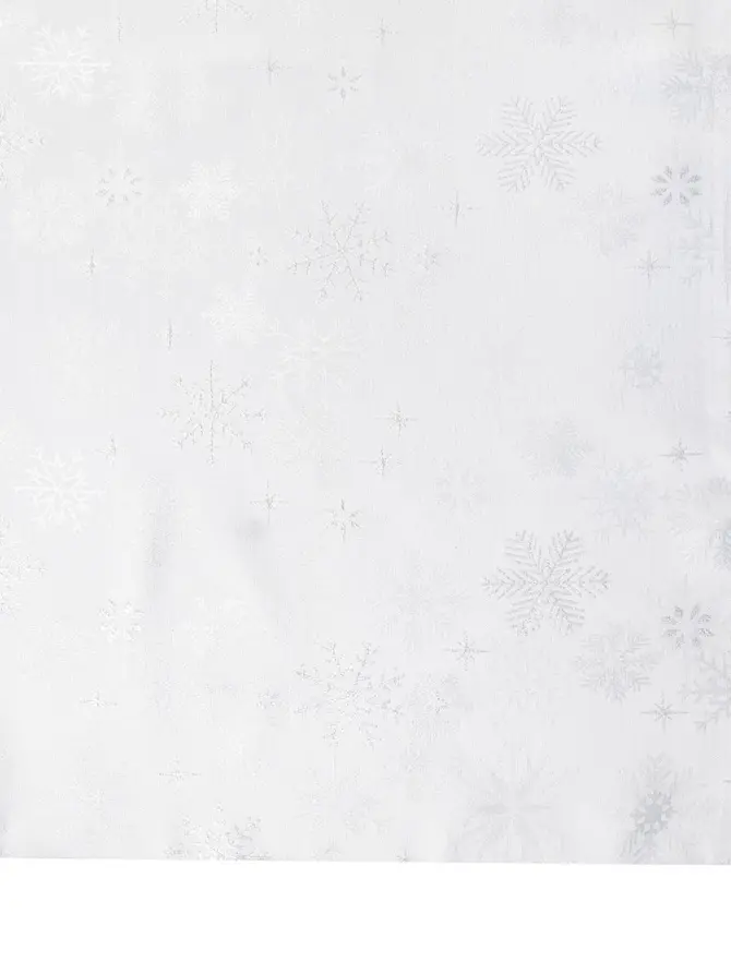 Obrus SILVER SNOW w śnieżynki biały 130x180 cm