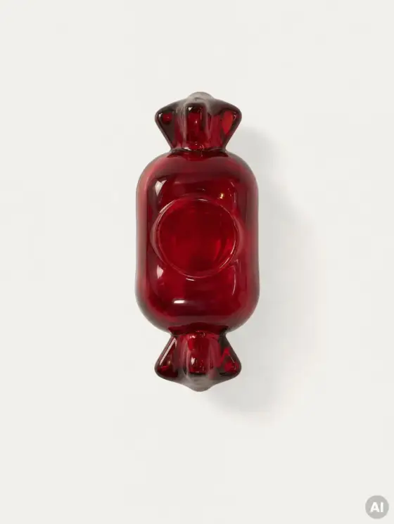 Zestaw świeczników GLASSI szklane cukierki 10x4,5x3,8 cm 2 szt.