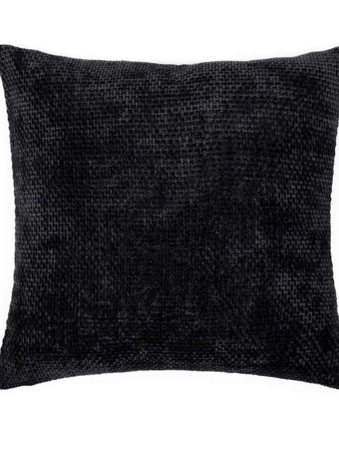 Poszewka ABBY szenilowa czarna 45x45 cm
