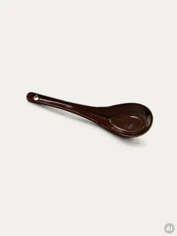 Łyżka OKINAWA fioletowa ceramiczna do ramenu 16,5 cm