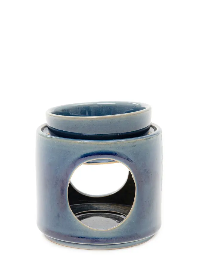 Kominek SOLETO ceramiczny granatowy 9x9x10 cm