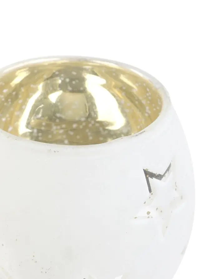 Lampion LUME z reniferem biały 10x10 cm