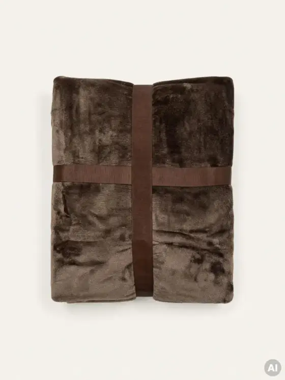 Narzuta ROTE gruba brązowa 200x220 cm