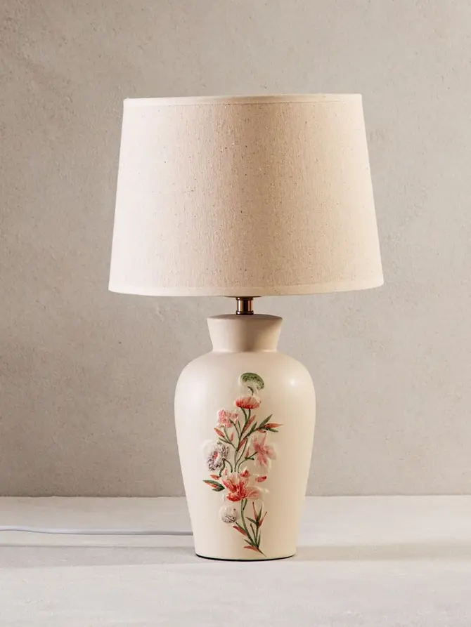 Lampa stołowa PLAFO ceramiczna 28x28x47 cm