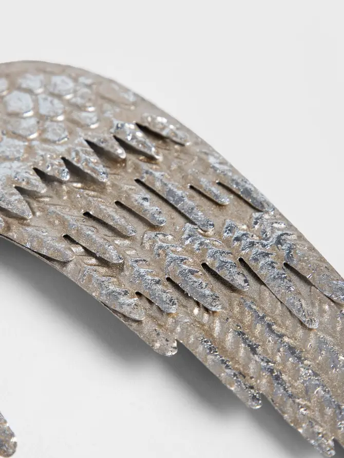 Zawieszka OLDY METAL srebrne skrzydła duże 19 x 12,5 cm