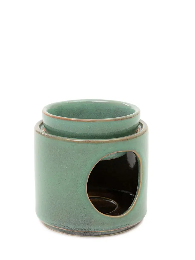 Kominek SOLETO ceramiczny zielony 9,4x9,6 cm