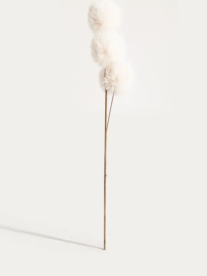 Gałązka sztuczna AESTRO pompony ecru 56 cm