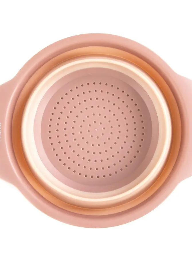 Durszlak EASY BAKE składany okrągły różowy 29x9 cm