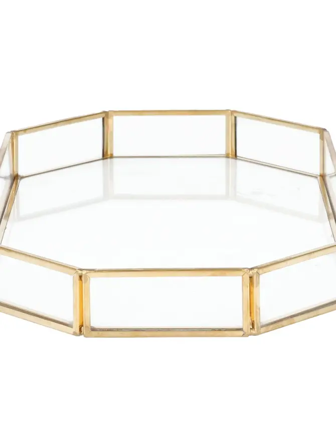 Taca GRAZIA ozdobna złota 27x15x2 cm