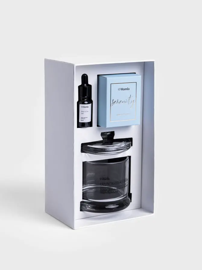 Zestaw zapachowy SERENITY Aloe & Sea Salt 300 g + 10 ml
