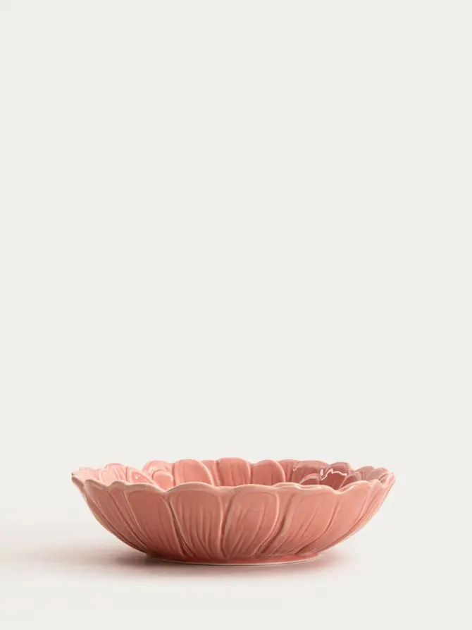 Miska RASSET z kwiatem różowa 18 cm