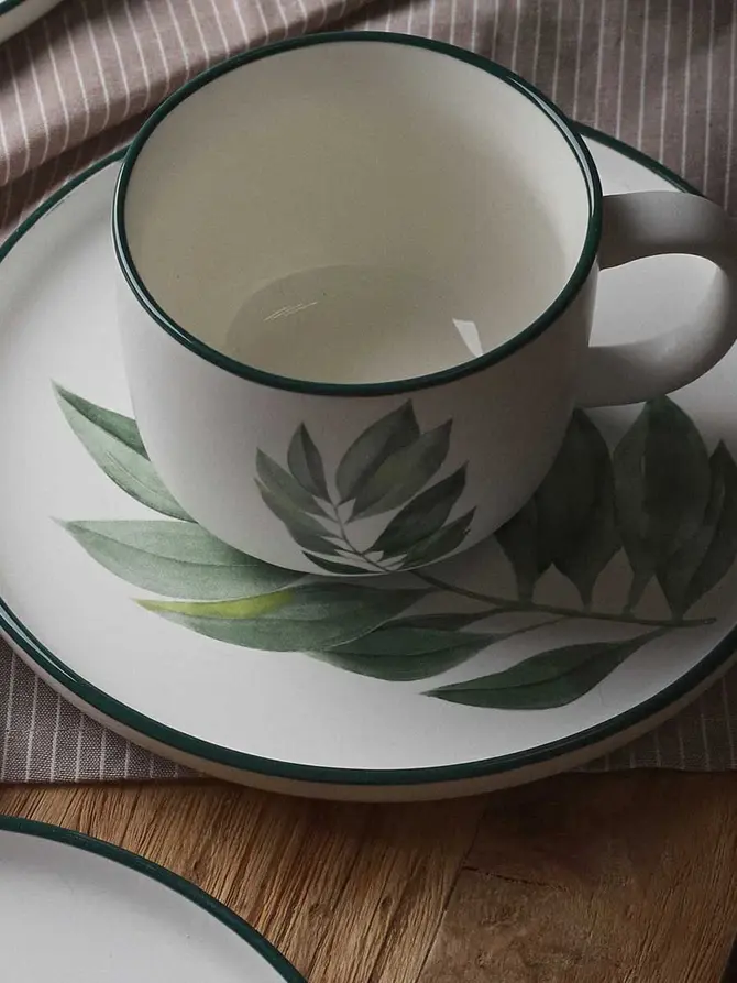 Kubek BLYDE z liściem kauczukowca 350ml
