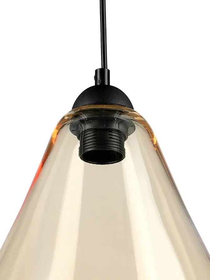 Lampa MISTE wisząca bursztynowa 24x24x180 cm
