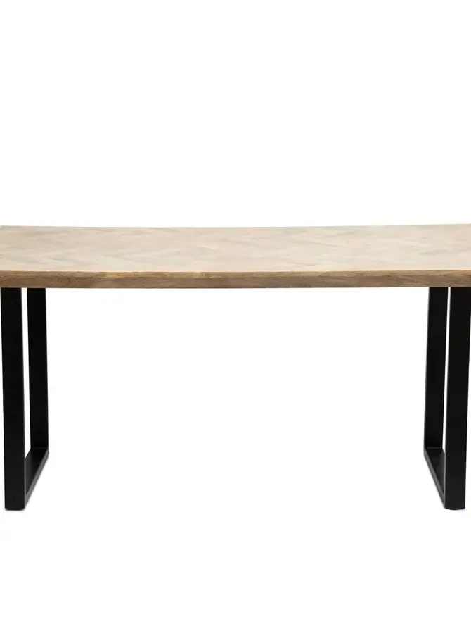 Stół MANGATA lite drewno mango + metal 140x70x76 cm