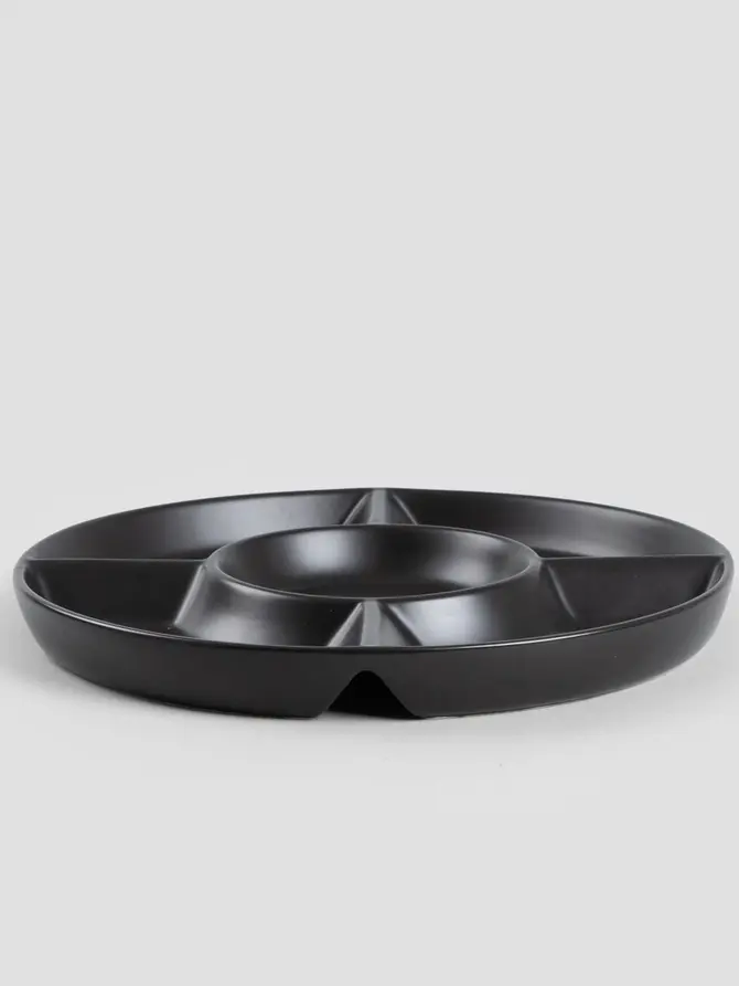 Półmisek NELSON okrągły matowy czarny 33 cm