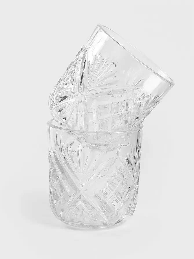 Szklanka MIRRA wzorzysta mała, 2 szt. 0,10 l