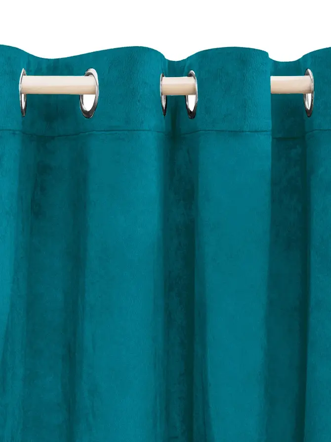Zasłona PATTY welwetowa turkusowa 140x250 cm