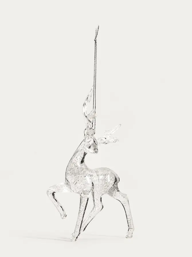 Zawieszka BIJOU transparentna renifer 15 cm