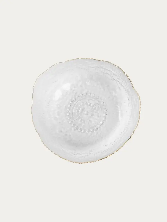 Miska APOLA ryflowana transparentna M 7,5 cm x 17 cm