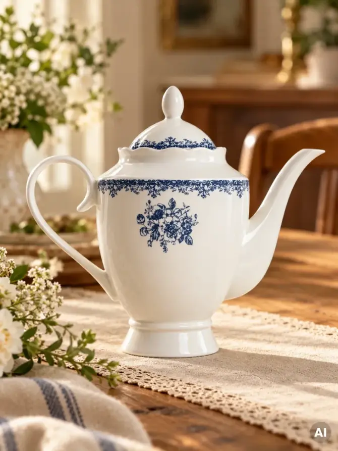 Dzbanek LOURRY porcelanowy granatowy 1,2 l