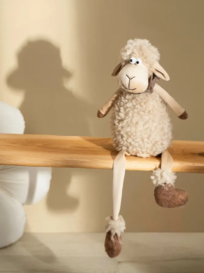 Skrzat LAMI baran wielkanocny beżowy siedzący 52 cm