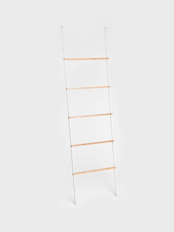 Drabinka TARU na ręczniki biała 45x2x159,5 cm