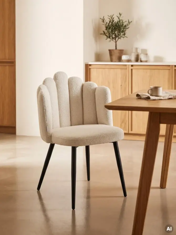 Krzesło LUXE Ecru 56x55x86 cm