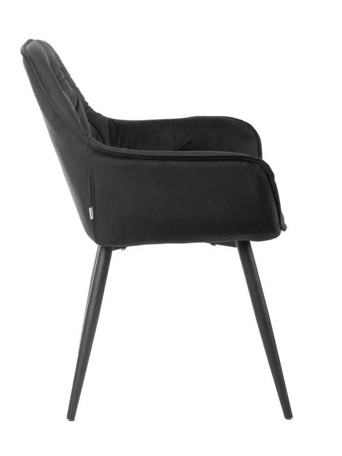 Krzesło FLOSSI welurowe czarne 57x63x84 cm