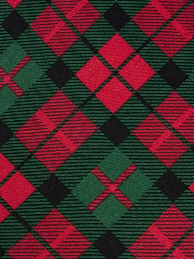 Prześcieradło TARTAN jersey z wzorem 90x200 cm