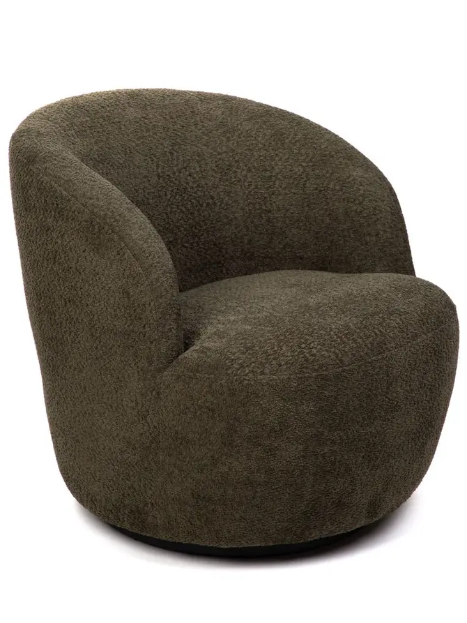 Fotel SVINGEN obrotowy oliwkowy 65.5x77x69cm