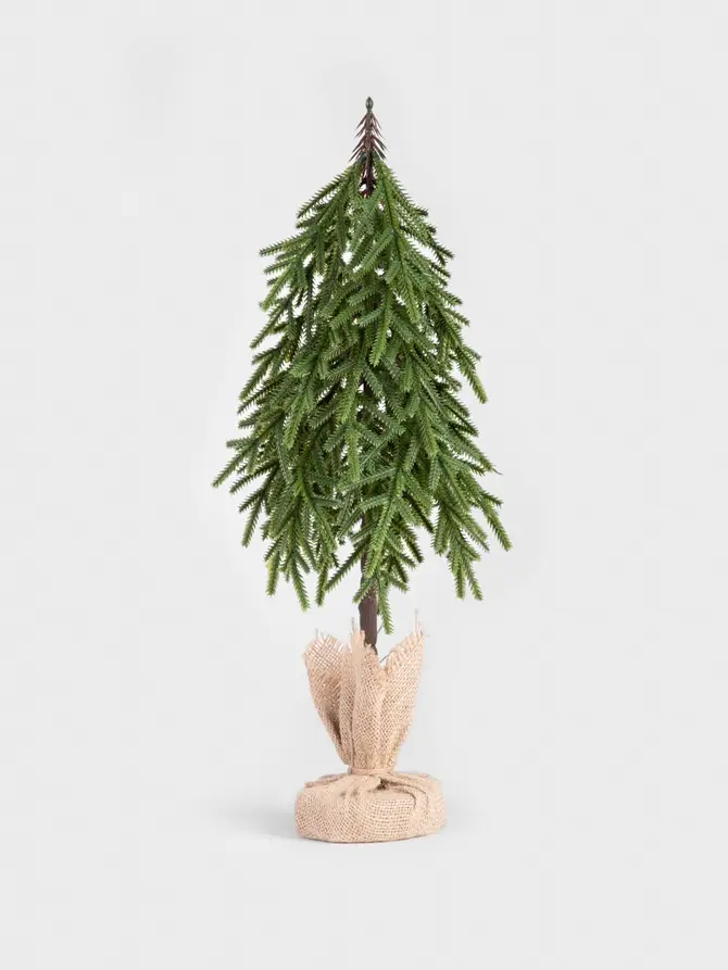 Choinka HECTOR zielona na pieńku w jucie 49 cm
