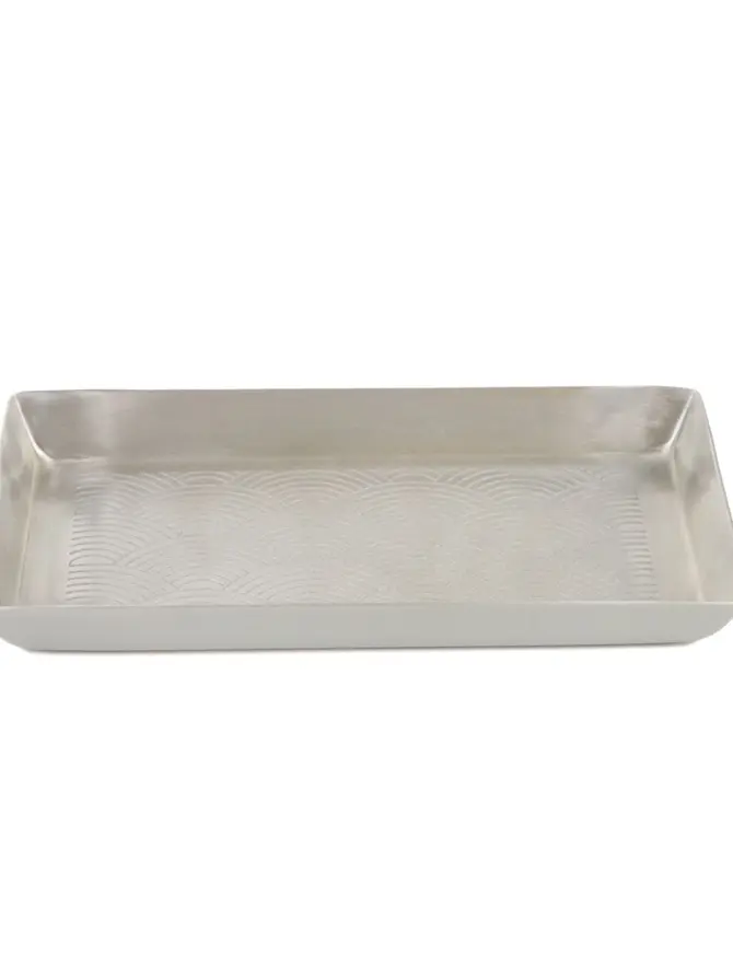 Taca CRANE srebrna 23x12x3 cm