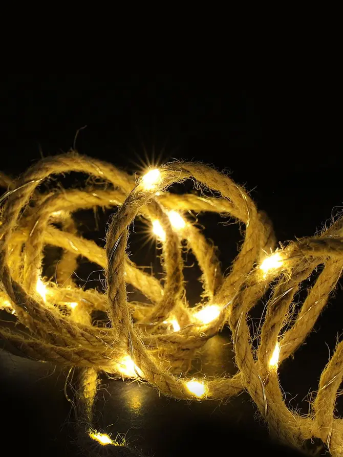 Lampki LEGGERO dekoracyjne, światło: ciepła biel 50 LED, 5 m