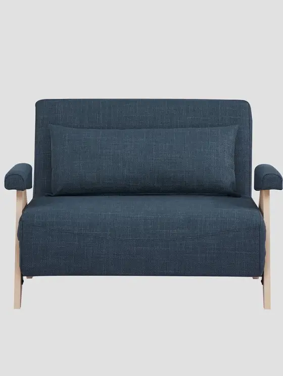 Sofa CALORE 1-osobowa, z funkcją spania granatowa 117x90x82 cm