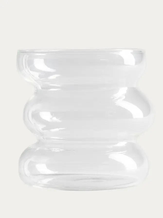 Szklanka BUBBLY transparentna, skrzywiona 0,45 l