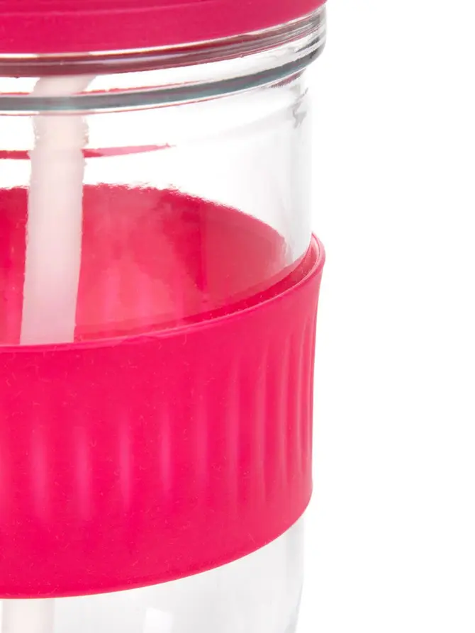 Kubek IDEUS SUMMER szklany różowy 0,5 l