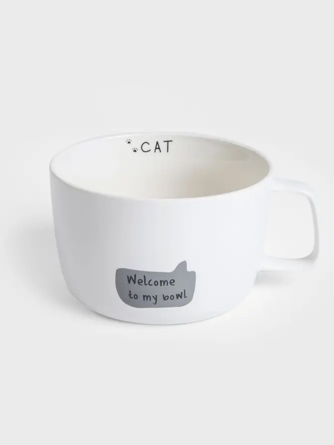 Kubek KATIS z kotem i porcelanową przykrywką 0,9 l