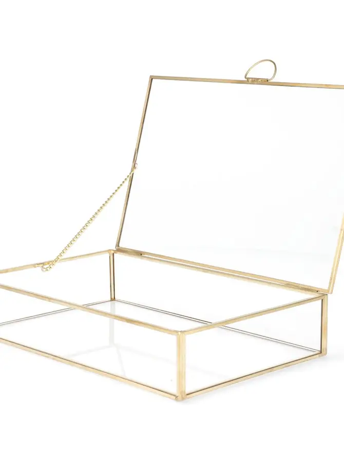Szkatułka na biżuterię GRAZIA złota 20x12x5 cm