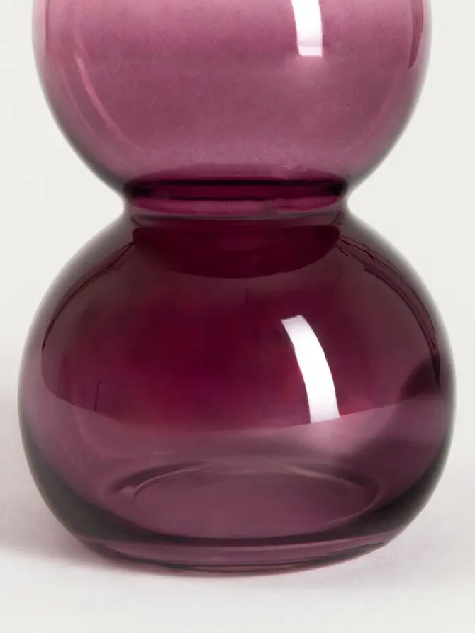 Wazon VAZIA szklany ombre bordowy 11x25,5 cm