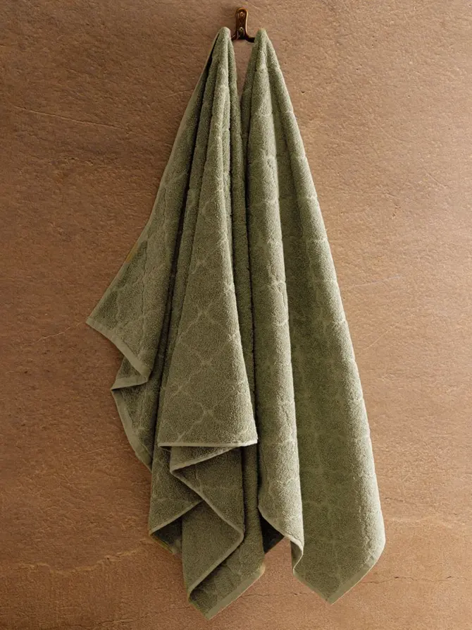 Ręcznik SAMINE z marokańską koniczyną pistacjowy 70x130 cm