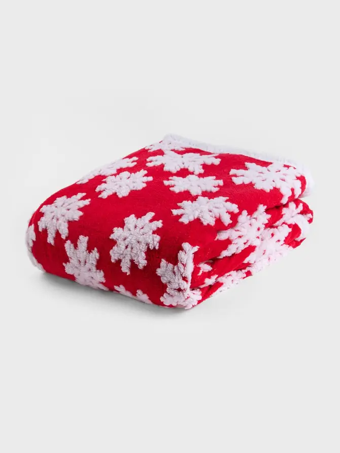 Koc MITTENS w gwiazdy czerwony 150x200 cm