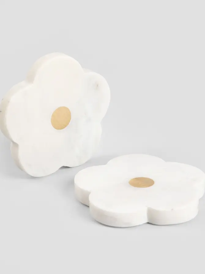 Zestaw podkładek MARBLE marmurowych kwiatki 4 el