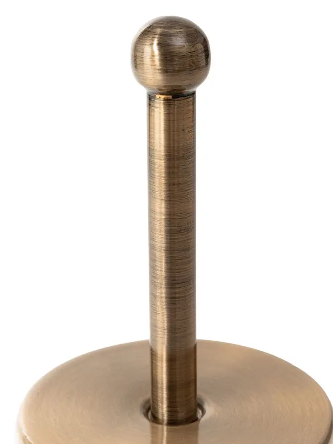 Szczotka do WC ARARIA złota z ozdobnymi wytłoczeniami 10x10x38 cm