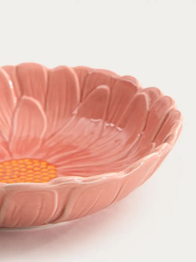 Miska RASSET z kwiatem różowa 18 cm