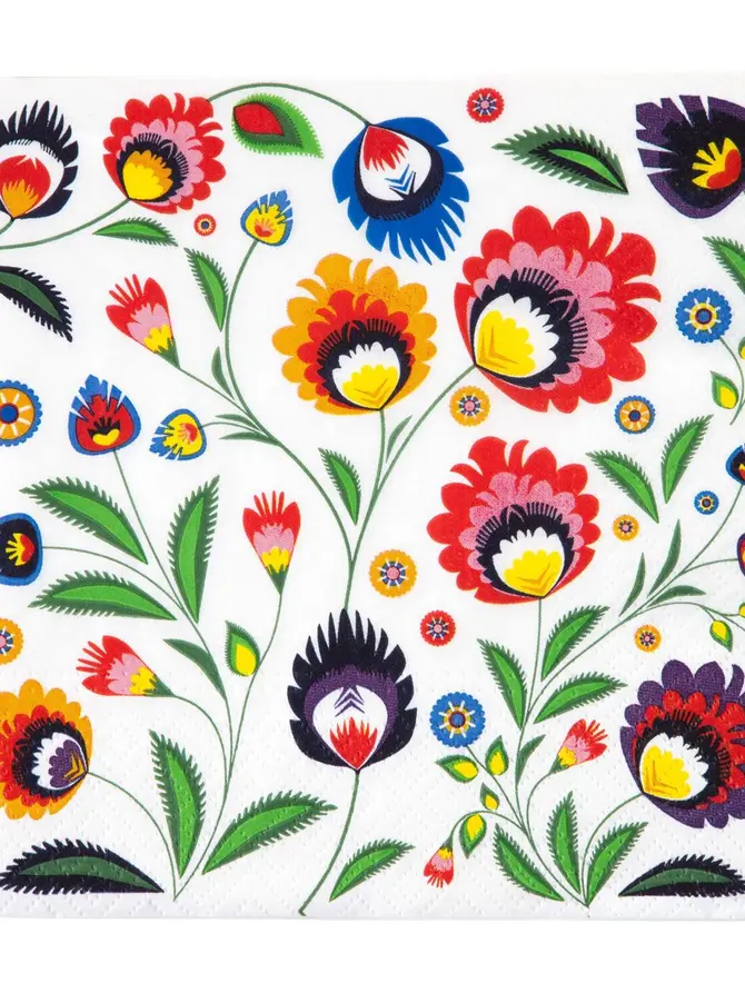 Serwetki papierowe POLISH FOLK 20 sztuk 33x33 cm
