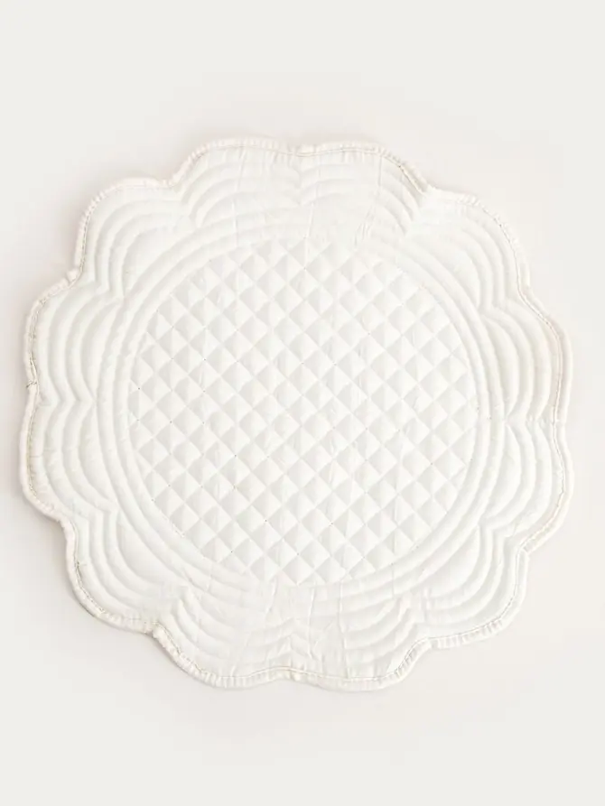 Maty stołowe ALVEN ecru okrągłe z pikowaniem, zestaw 2 szt. 38cm