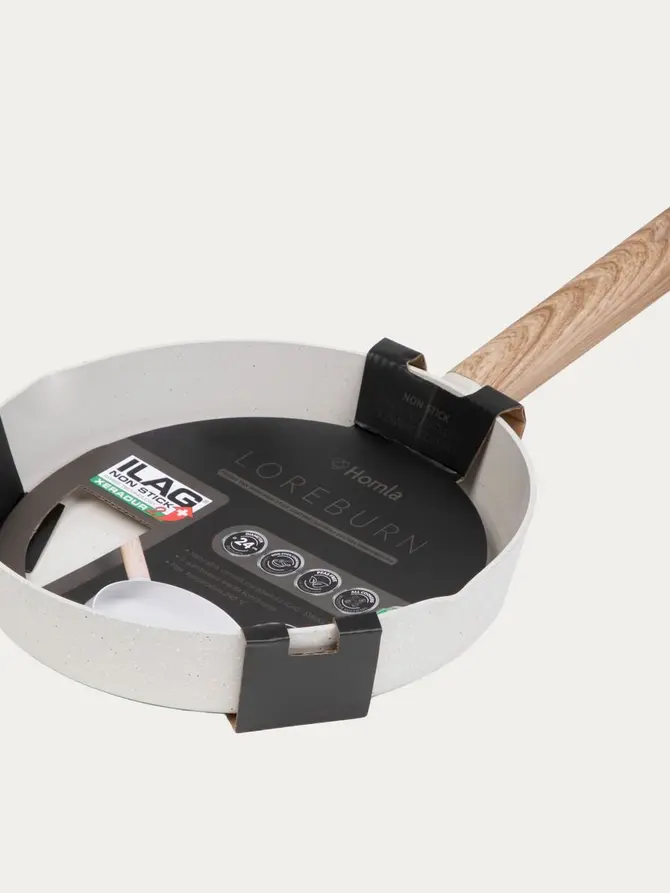 Patelnia LOREBURN z powłoką ceramiczną śmietankowa 24 cm