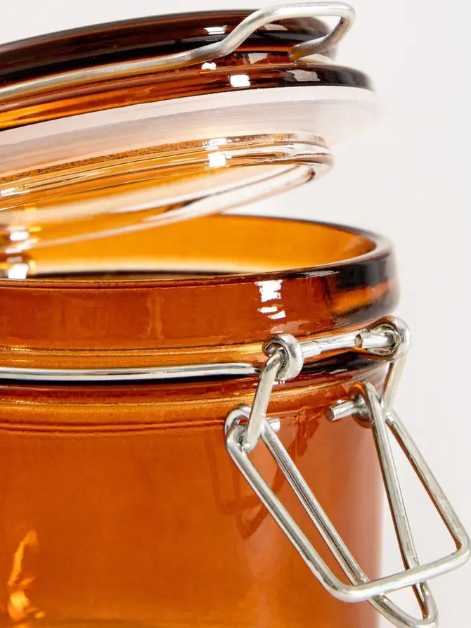 Pojemnik DOCCIO z metalowym zatrzaskiem amber 0,15 l
