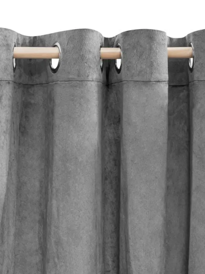 Zasłona PATTY welwetowa szara 140x250 cm