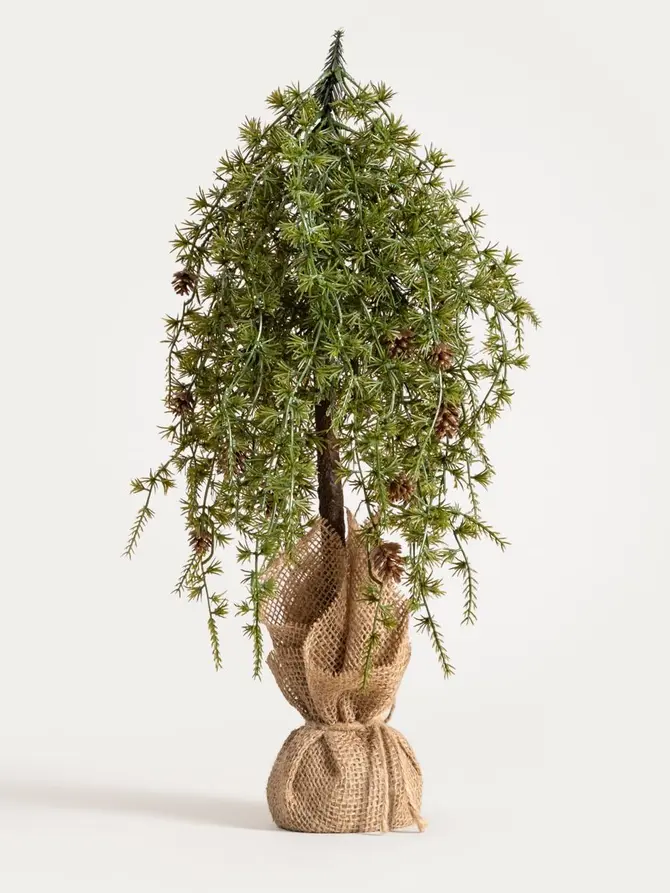 Choinka LARIX na pieńku w jucie 50 cm